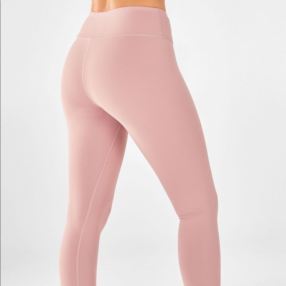 Light Pink Fabletics Leggings Shorter Length